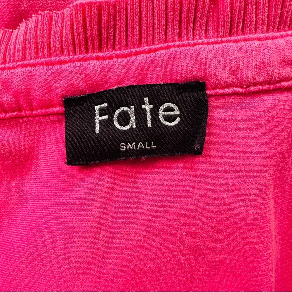 Fate pink raw edge ruffled top - Picture 6 of 7